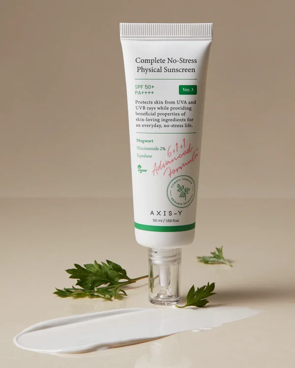 Лёгкий минеральный SPF AXIS-Y — Complete No-Stress Physical Sunscreen V. 3 SPF50+ PA++++