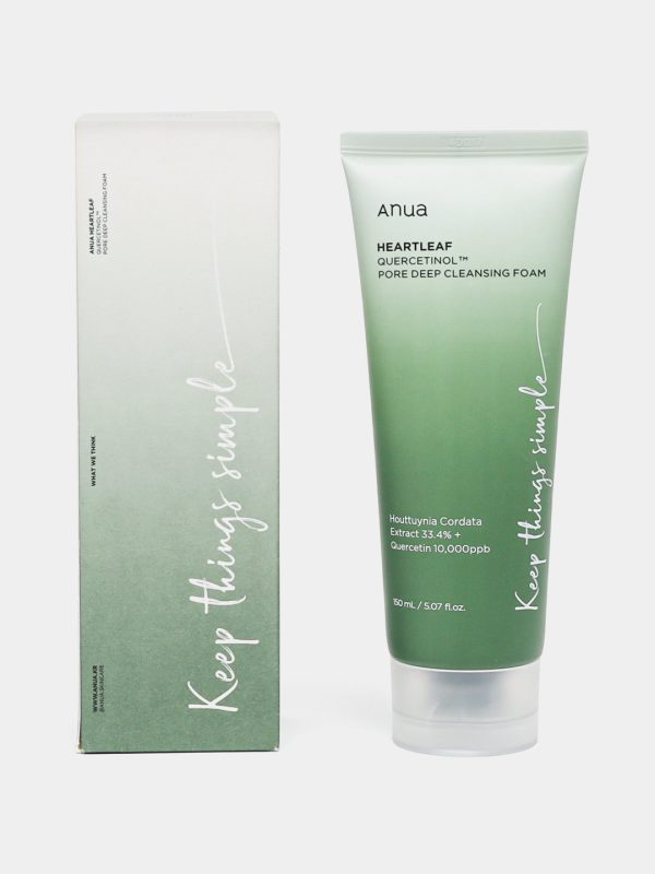 Глубоко очищающая пенка Anua Heartleaf Quercetinol Pore Deep Cleansing Foam