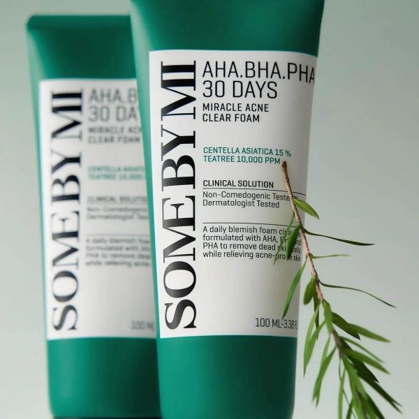 Очищающая пенка Some By Mi — AHA-BHA-PHA 30 Days Miracle Acne Clear Foam — изображение 3
