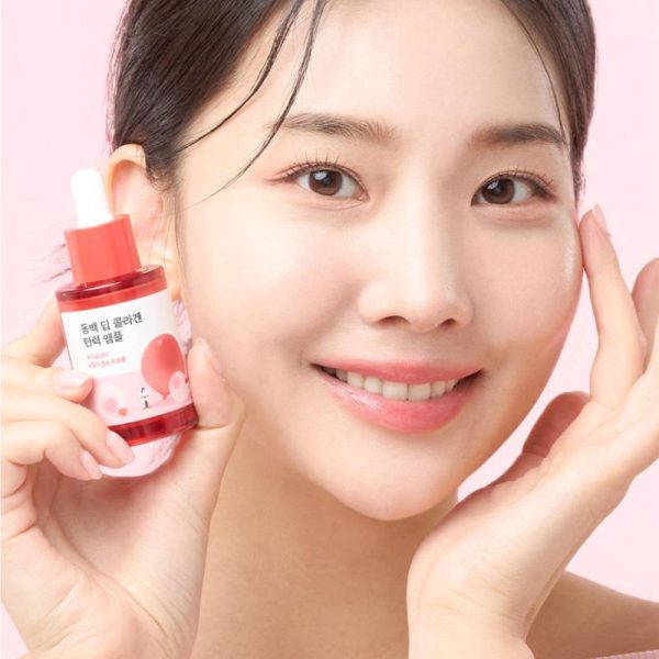Концентрированная антивозрастная сыворотка Round Lab — Camellia Collagen Firming Ampoule — изображение 3
