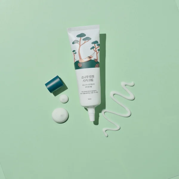Очищающий и успокаивающий крем-гель Round Lab — Pine Calming Cica Cleanser — изображение 3