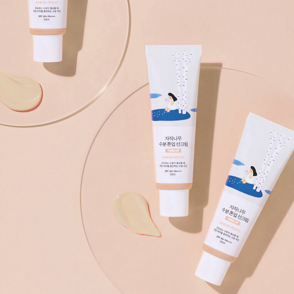 Тонирующий солнцезащитный крем Round Lab — Birch Juice Moisturizing Tone-Up Sunscreen SPF50+ PA++++ — изображение 4